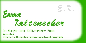 emma kaltenecker business card